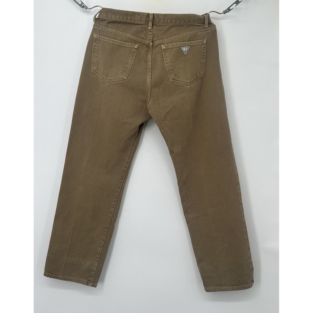 Vintage Guess Men's Jeans‎ 30 'Tan Triangle Classic Straight Leg Baggy 90.s